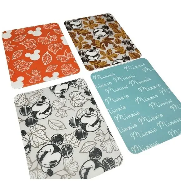 Disney Cutting Boards Mickey Mouse 4 Pack Fall Theme Flexible NEW 11.5" - Picture 1 of 8